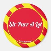 Sir Purr A Lot Red/Yellow Magnet マグネット (正面)