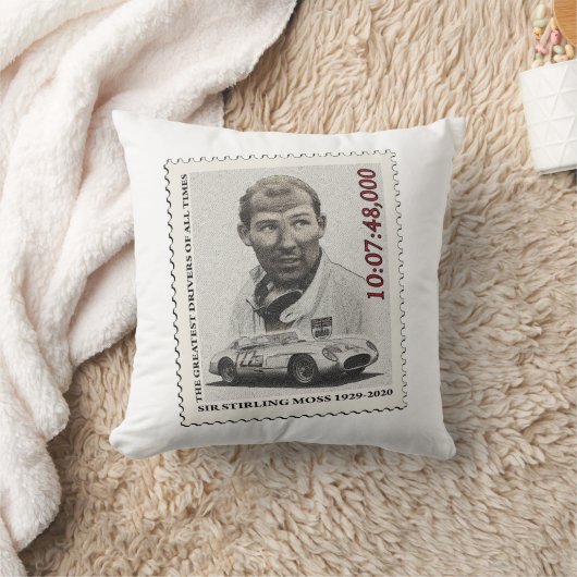 Sir Stirling Moss Stamp クッション (ブランケット)