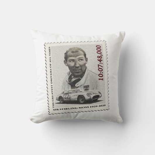 Sir Stirling Moss Stamp クッション (正面)