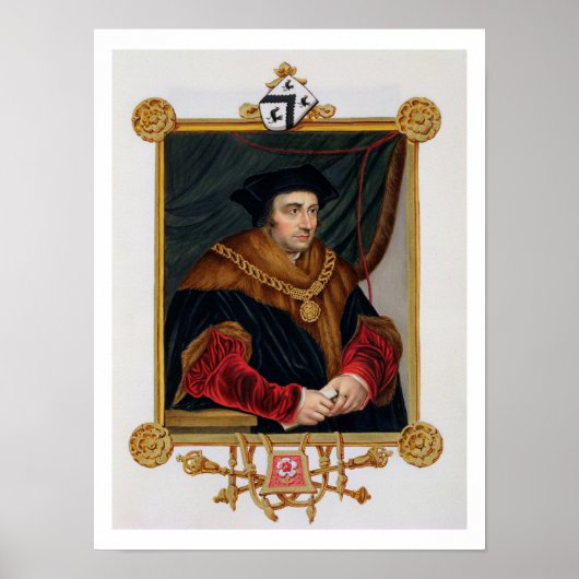 Sir Thomas Moreのポートレート(1478-1535) ポスター (正面)