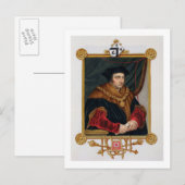 Sir Thomas Moreのポートレート(1478-1535) ポストカード (正面/裏面)