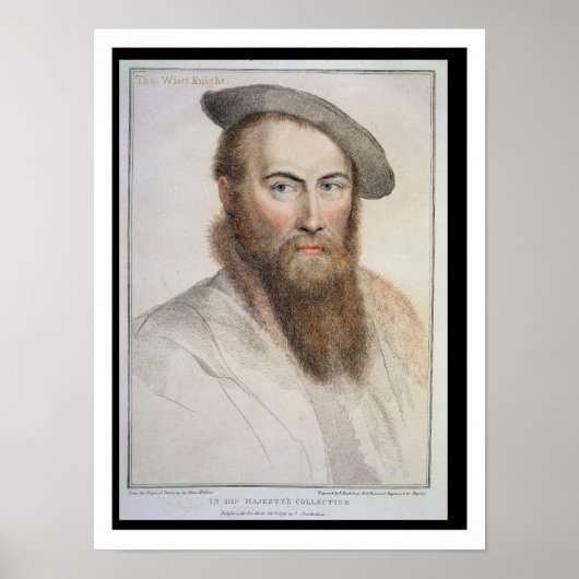 Sir Thomas Wyatt (c.1503-42)はフランチェスコが彫った ポスター (正面)