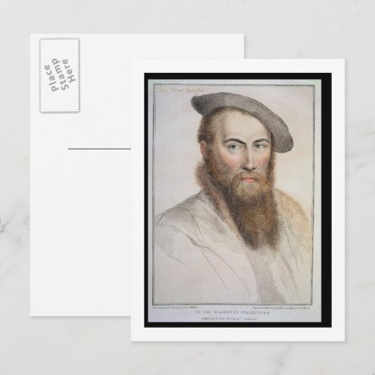 Sir Thomas Wyatt (c.1503-42)はフランチェスコが彫った ポストカード (正面/裏面)