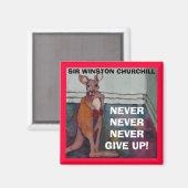 Sir Winston Churchill引用文 – マグネット (正面/裏面)