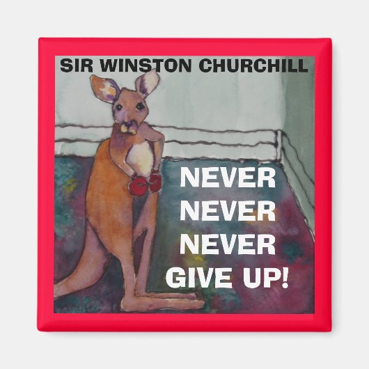 Sir Winston Churchill引用文 – マグネット (正面)