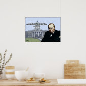 Sir Winston Churchill – ポー感動的ザー ポスター (キッチン)