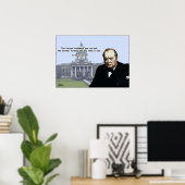 Sir Winston Churchill – ポー感動的ザー ポスター (ホームオフィス)