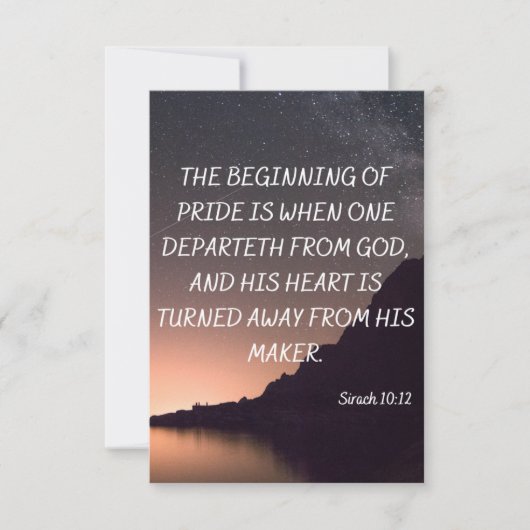 Sirach 10:12 KJVバイブル聖なる書物、 経典Pic Greeting Card カード (正面)