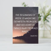Sirach 10:12 KJVバイブル聖なる書物、 経典Pic Greeting Card カード (スタンド正面)