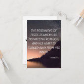 Sirach 10:12 KJVバイブル聖なる書物、 経典Pic Greeting Card カード (正面/裏面インサイチュ)