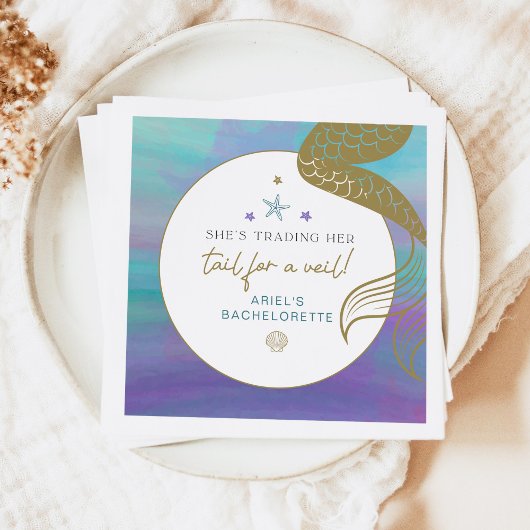 SIRENマーメイドテールのベールバチェロレッテ海 スタンダードカクテルナプキン