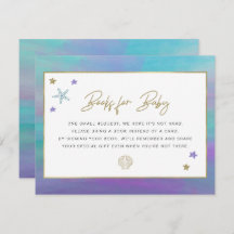 SIRENマーメイド熱帯ビーチブックベビーカード