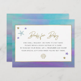 SIRENマーメイド熱帯ビーチブックベビーカード 招待状