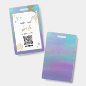 SIREN人魚の海買花嫁AドリンクQRコード バッジ (正面&裏面)