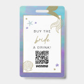 SIREN人魚の海買花嫁AドリンクQRコード バッジ (正面)