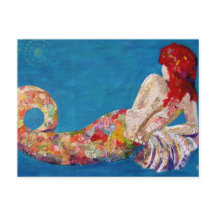 Siren Sister - 人魚コラージュアート