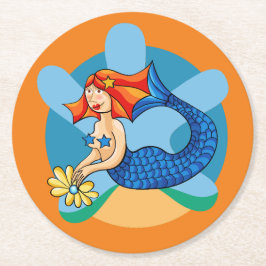 Sirenita de Linda. Sirena, sirena ラウンドペーパーコースター