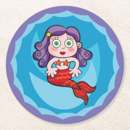 Sirenita de Linda. Sirena, sirena ラウンドペーパーコースター