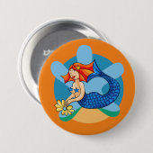 Sirenita de Linda. Sirena, sirena 缶バッジ (正面&裏面)