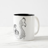 Sirenlandの人魚のマグ ツートーンマグカップ (正面右)