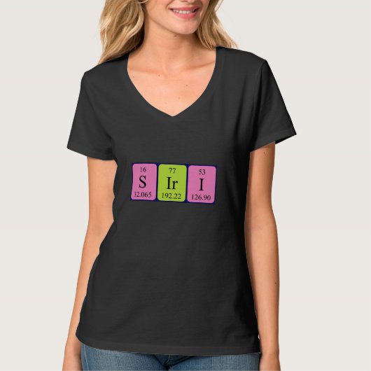 Siri期別テーブル名のシャツ Tシャツ (正面)