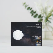 Sirius B White Dwarf Star Space Infographic ポストカード (スタンド正面)