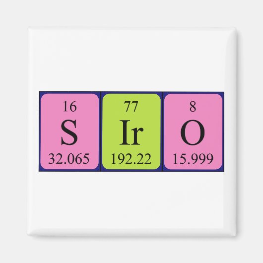 Siro周期表名磁石 マグネット (正面)