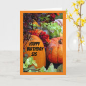 **SISハッピーバースデーオン秋誕生日» カード (黄色い花)