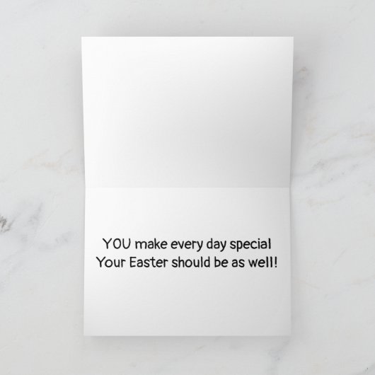 「SIS」あなたは特別な人よ/イースターも特別なものにしよう カード (内部)