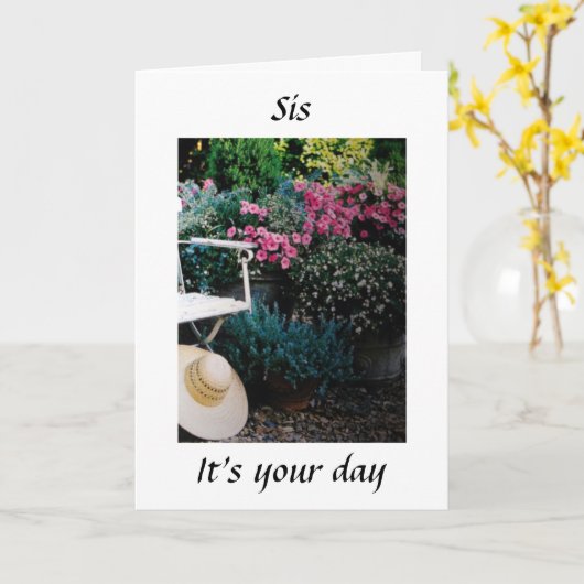 **SIS**の祝誕生日カードの使用までの時間 カード (黄色い花)