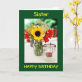 SIS、最高のFRIEND、CONFIDANDENTE/LOVE ON LOVE誕生日 カード (黄色い花)