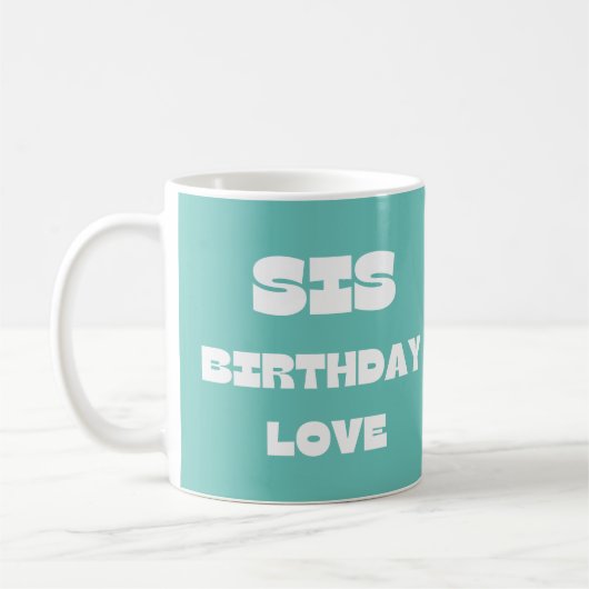 SIs Birthday Love Mug  コーヒーマグカップ (左)