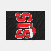 Sis Claus Christmas Matching Family Xmas Pajama Si フリースブランケット (正面(横))