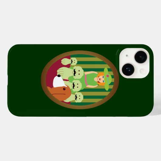 Sis & PとMustached Dogs of Mystery Case-Mate iPhoneケース (裏面 (横))