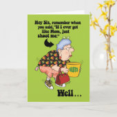 Sis Shoot Meおもしろい誕生日カード カード (黄色い花)