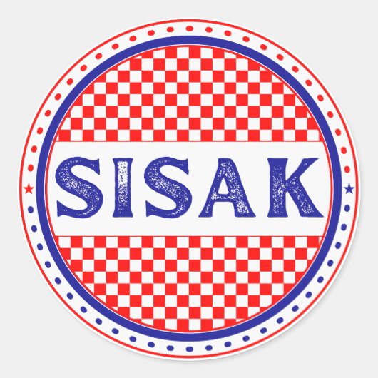Sisak City Pride Emblem – Croatian Identity ラウンドシール (正面)