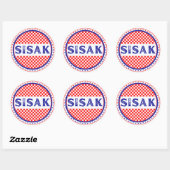 Sisak City Pride Emblem – Croatian Identity ラウンドシール (シート)