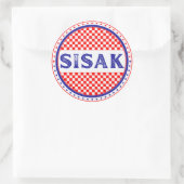Sisak City Pride Emblem – Croatian Identity ラウンドシール (バッグ)