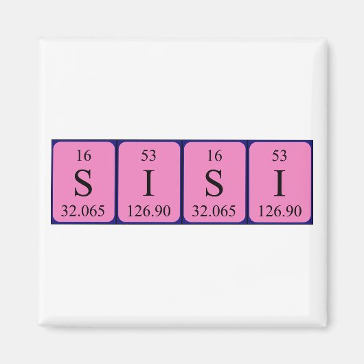 Sisi周期表名磁石 マグネット (正面)