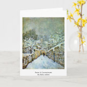 Sisleyアルフレッド著Louveciennesの雪 カード (黄色い花)