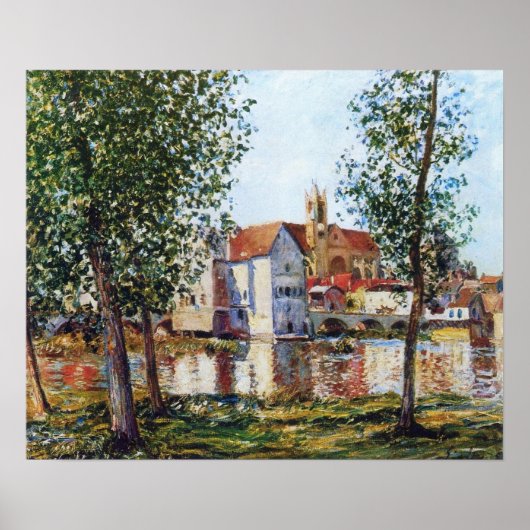 Sisley - Morett-Sur-Loing In Morning Sun 1888 ポスター (正面)