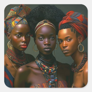 「Sistas」ジェネリックアートステッカー スクエアシール