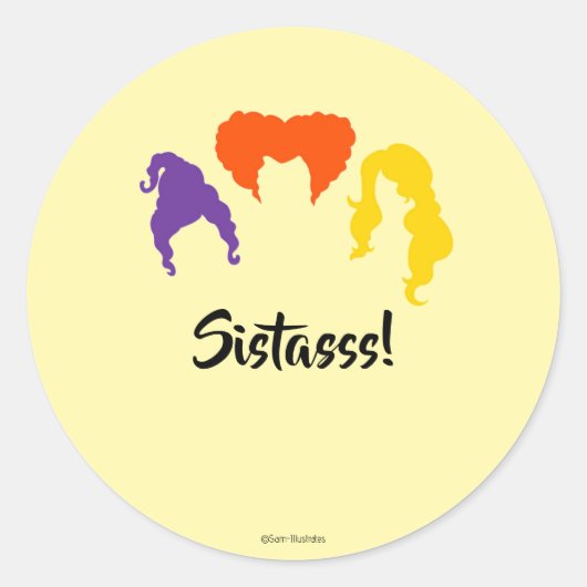 Sistasss! Hocus Pocus Themed Fall Stickers ラウンドシール (正面)