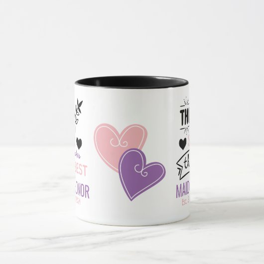 SISTERが最高のMAIDOFHONORプロポーションのギフトを最高の作る マグカップ (中央)