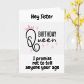 SISTERは*50番目の誕生日*カードで女王 カード (黄色い花)