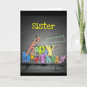 **SISTER**がウ書ォール・誕生日・カード上にある カード