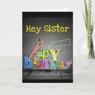 **SISTER**がウ書ォール・誕生日・カード上にある カード