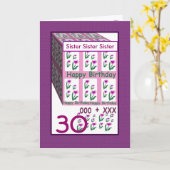 SISTER - 30th Birthday カード (黄色い花)