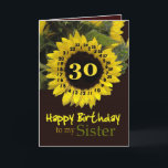 SISTER - 30th Birthday with Healy Sunflower カード<br><div class="desc">この陽気なヒマワリと"魔法の花"の詩は、あなたの妹にハッピーバースデーを願う甘い方法である。内部文字はカスタマイズ可能なので、独自の特別な気持ちを追加できる</div>