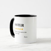 Sister 5 Star Review | Best Sister Ever Gift マグカップ (正面左)